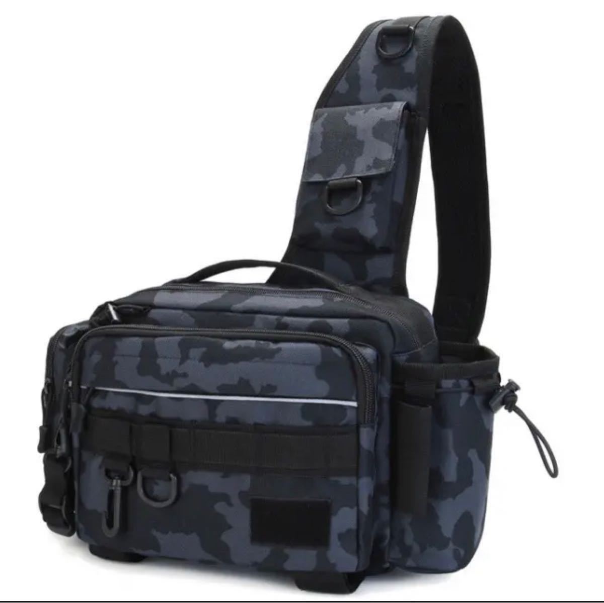 【送料無料】釣りバッグ 多機能 フィッシングバッグ 大容量 ルアー 釣具 アウトドア　タックルバッグ ワンショルダー 斜め掛け 1_1