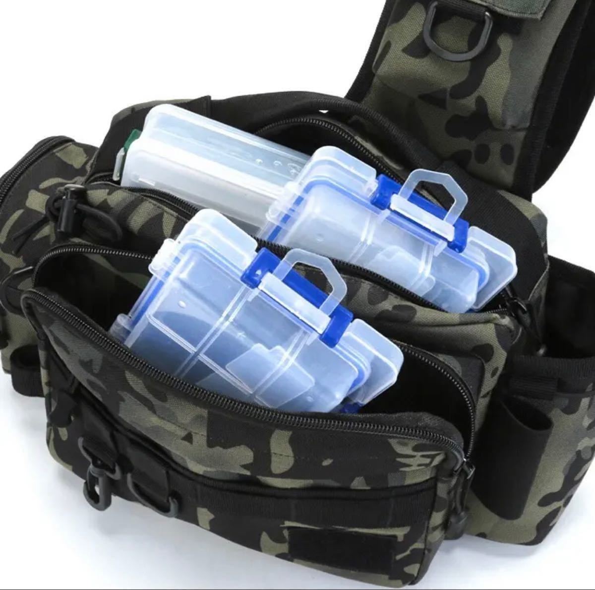 【送料無料】釣りバッグ 多機能 フィッシングバッグ 大容量 ルアー 釣具 アウトドア　タックルバッグ ワンショルダー 斜め掛け 1_3