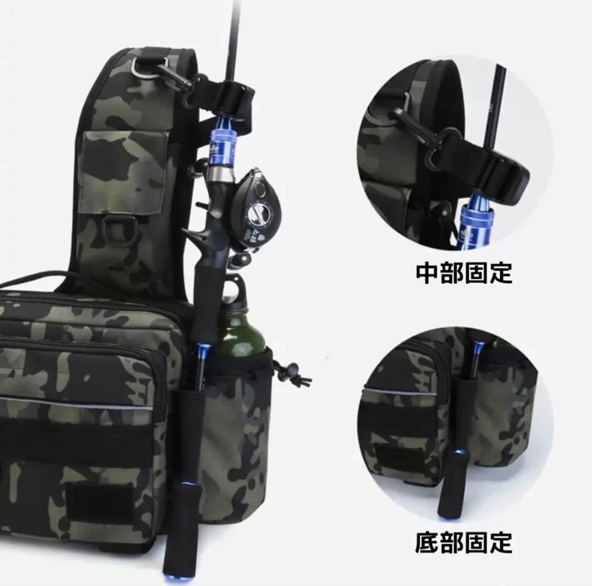 【送料無料】釣りバッグ 多機能 フィッシングバッグ 大容量 ルアー 釣具 アウトドア　タックルバッグ ワンショルダー 斜め掛け 1_4