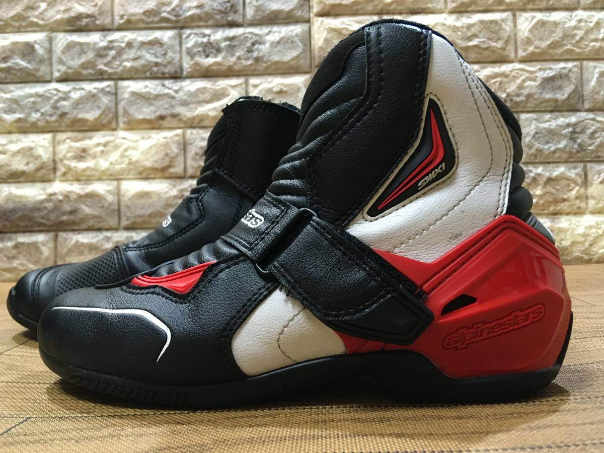 alpinestars SMX-1 牛革製 ライディングレザーブーツ 表記EU40/JP25.5
