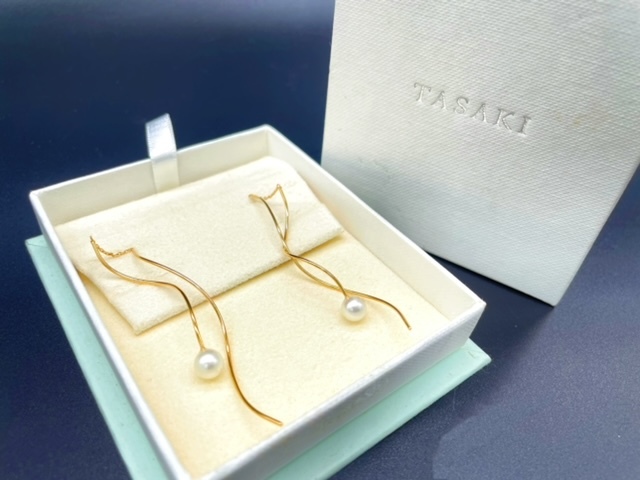 美品】K18 750 TASAKI タサキ 田崎真珠 ア ファイン バランス ピアス 