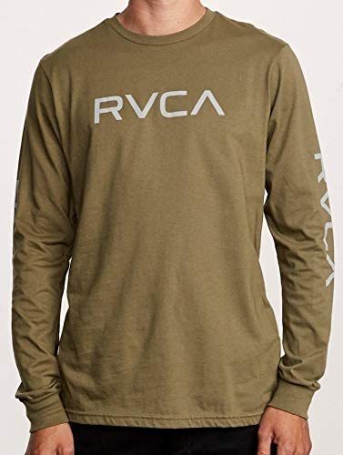 RVCA Big RVCA Long Sleeve T-Shirt Cadet Green L Tシャツ