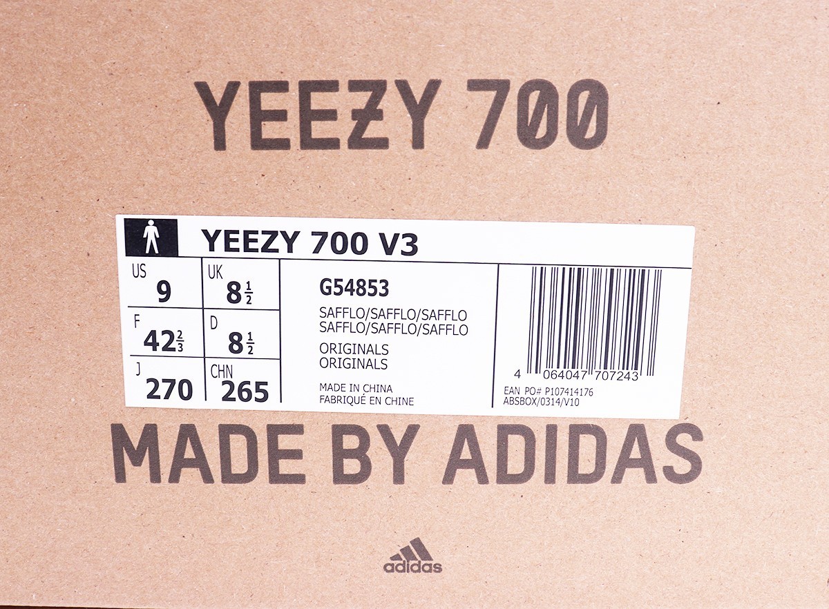 アディダス adidas YEEZY 700 V3 SAFFLOWER G54853 イージーブースト スニーカー 27cm UT6927 /R V3 0 Yeezy White Sail GOAT