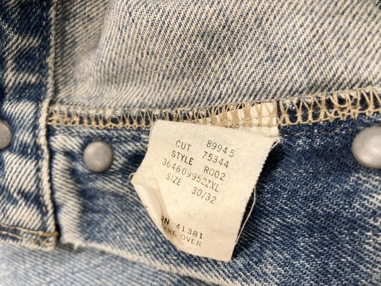 90s USA製 RRL デニム パンツ アイス ブルー インディゴ バギー ワイド 