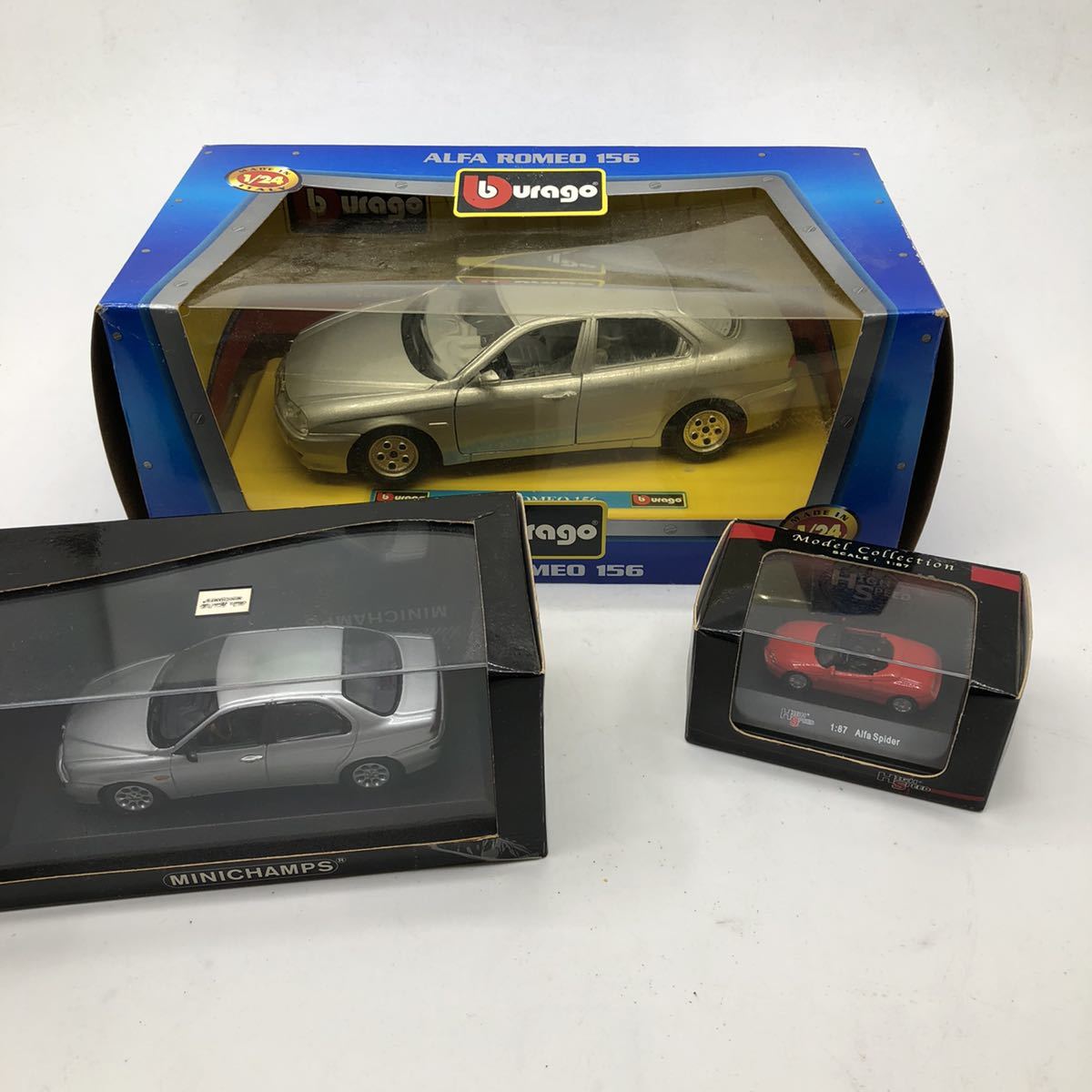 burago 1/24 ALFA ROMEO 156 POLIZIA アルファロメオ Spider 1/87 1/43 
