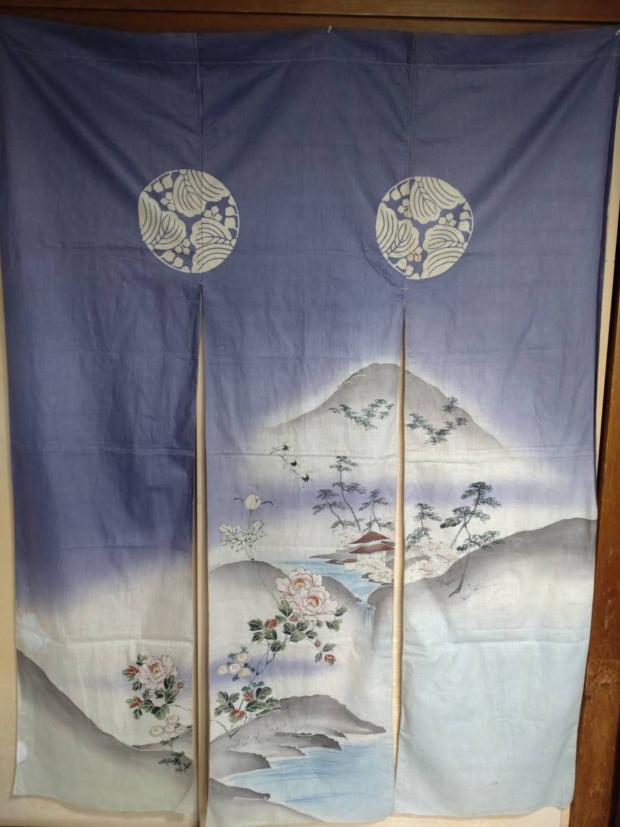 石川県花嫁のれん館 おでかけ北陸 - 加賀 松 正絹 アンティーク 暖簾
