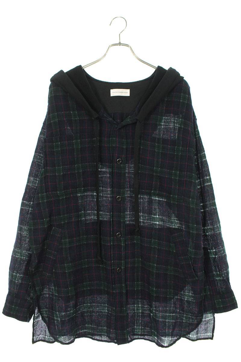セール，新品 フェイスコネクション 18SS サイズ:XS フード付きオーバーサイズチェック長袖シャツ ネイビー&times;グリーン&times;ブラック 3040 99(XSサイズ以下)｜売買されたオークション情報、yahooの商品情報 長袖シャツ一般