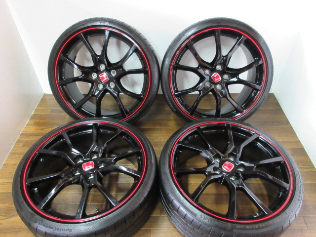 【送料無料・税込み】FK8シビックタイプR純正 20in8.5J+60 5穴PCD120 コンチネンタルSportontact6 245/30ZR20