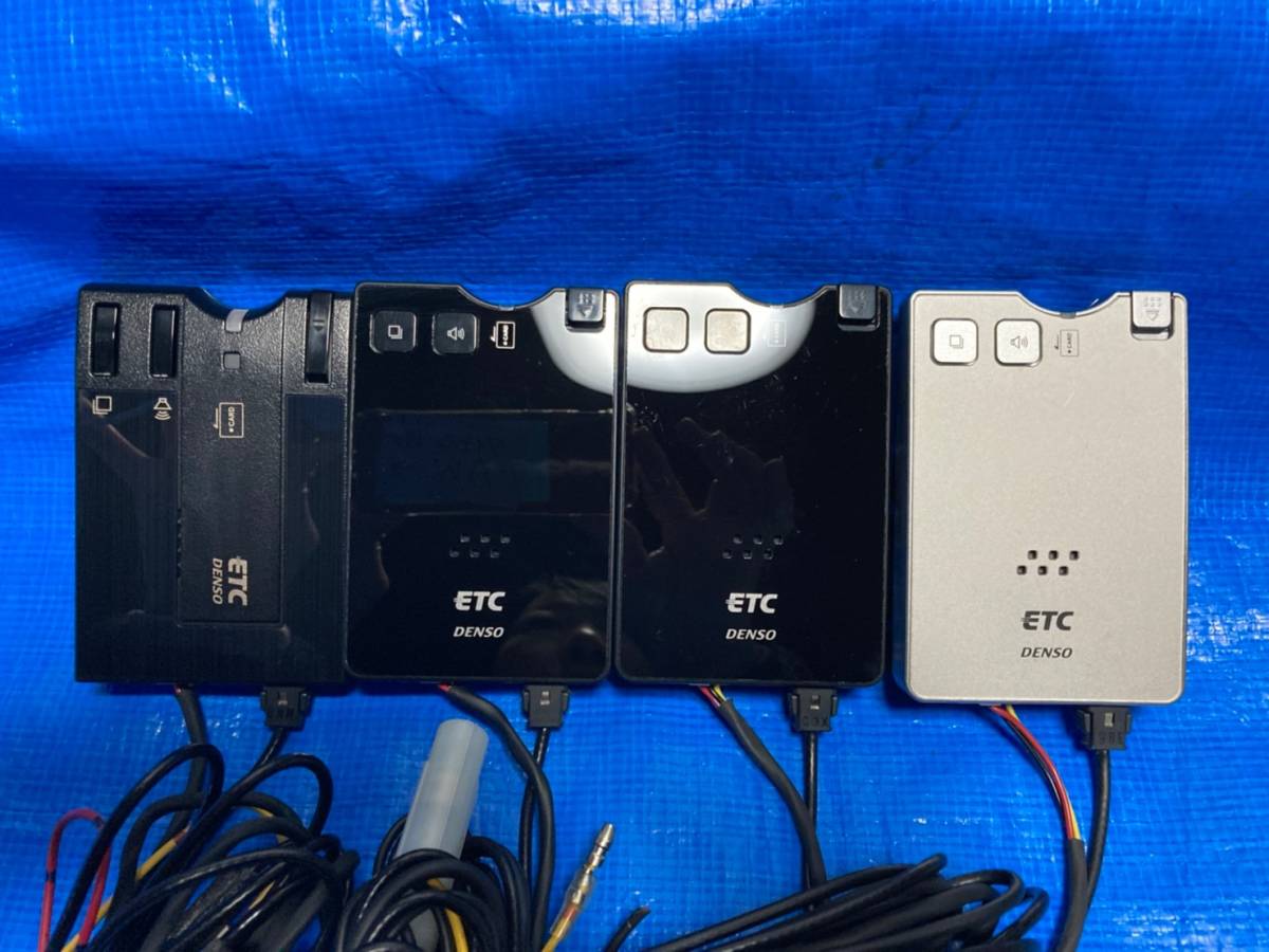 ★普通自動車外し ETC 4個セット DENSO デンソー アンテナ分離型 ★配線あり・ 在庫多数あり★ 031607ｙ