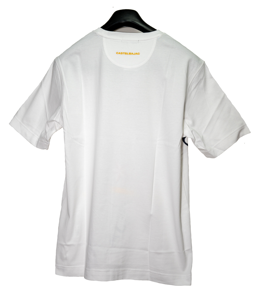メンズ tシャツ レディース ワンフォークロージング 発泡バックプリント ポップイラスト popプリントtシャツの通販 メンズ半袖Tシャツ 白(L) カステル トップス カットソー ☆送料無料☆特価☆POPイラスト大柄 クルーネックビッグシルエットロンT 1111clothing 程