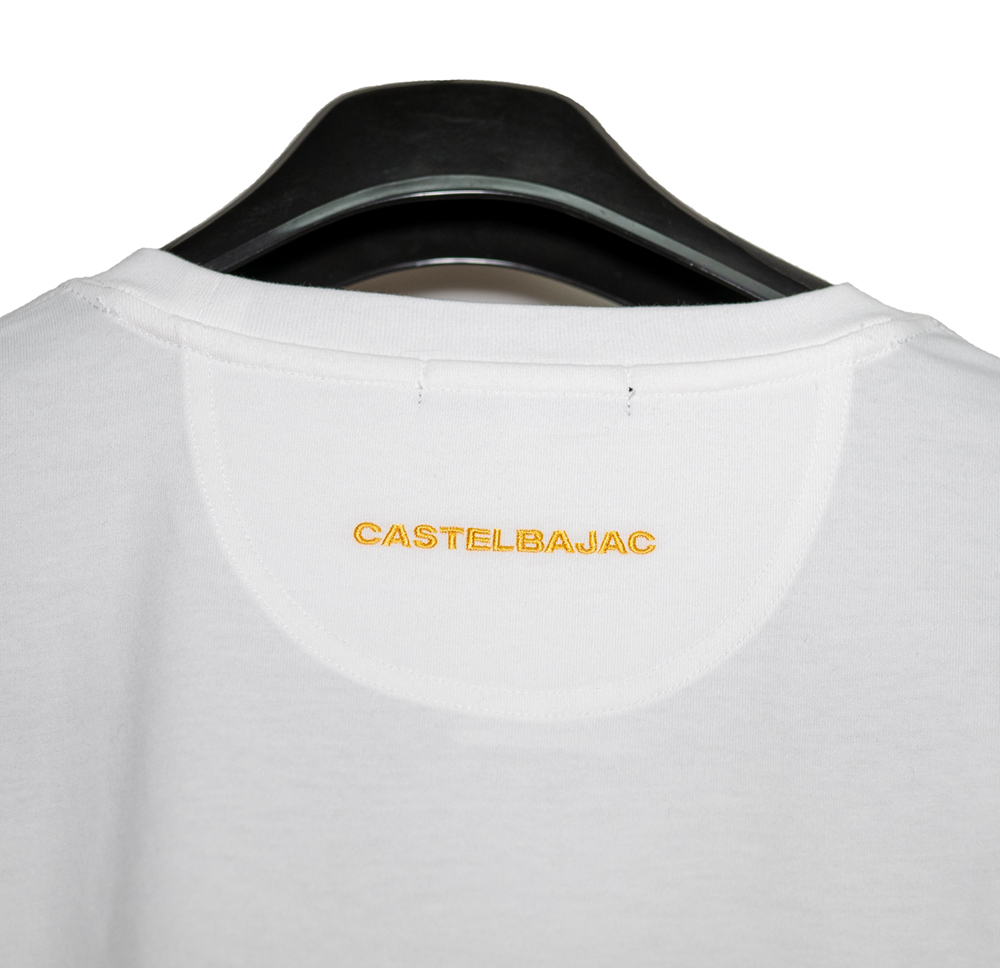 メンズ tシャツ レディース ワンフォークロージング 発泡バックプリント ポップイラスト popプリントtシャツの通販 メンズ半袖Tシャツ 白(L) カステル トップス カットソー ☆送料無料☆特価☆POPイラスト大柄 クルーネックビッグシルエットロンT 1111clothing 程