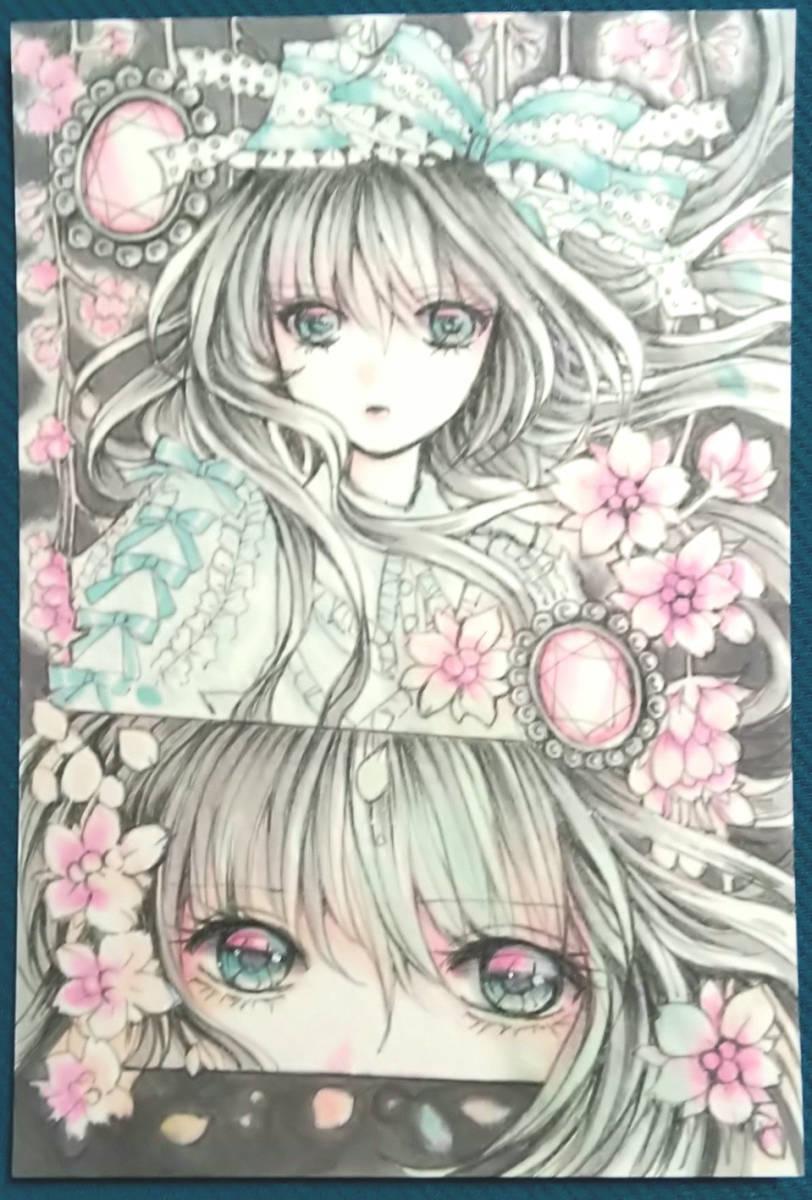 桜零 小さいサイズ はがき 原画 手描きイラスト ポストカード ロリィタ 手描きイラスト 売買されたオークション情報 Yahooの商品情報をアーカイブ公開 オークファン Aucfan Com