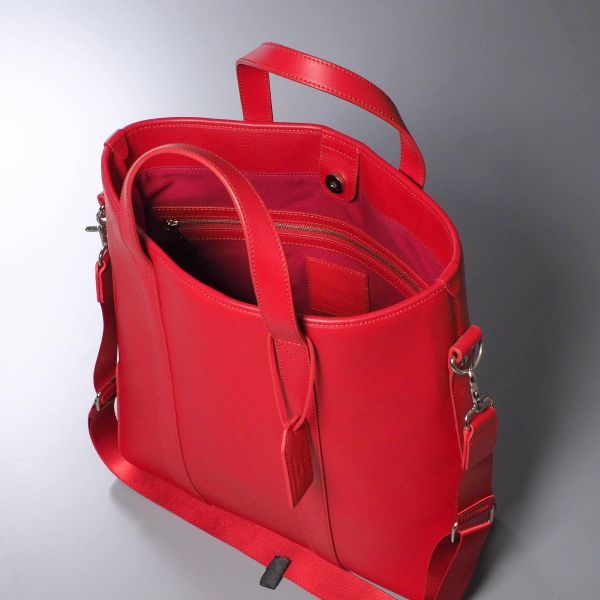 GK4138//*ユキノ フォー ユナイテッドアローズ/YUKINO FOR UNITED ARROWS*2wayレザートートバッグ/ショルダーバッグ/鞄/赤/レッド UNITED for ARROWS ラクマ | ダブルジップ