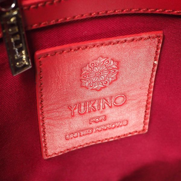 GK4138//*ユキノ フォー ユナイテッドアローズ/YUKINO FOR UNITED ARROWS*2wayレザートートバッグ/ショルダーバッグ/鞄/赤/レッド UNITED for ARROWS ラクマ | ダブルジップ