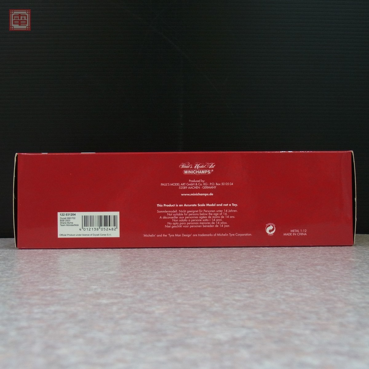 箱 PMA 1/12 ドゥカティ 998 F02 シェーン・バーン BSB2003 No.122031204