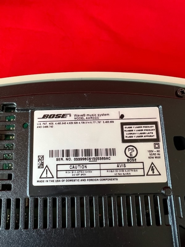 BOSE Wave ボーズ CDデッキ MODEL .: BOSE/ボーズ AWRCCC Wave Music