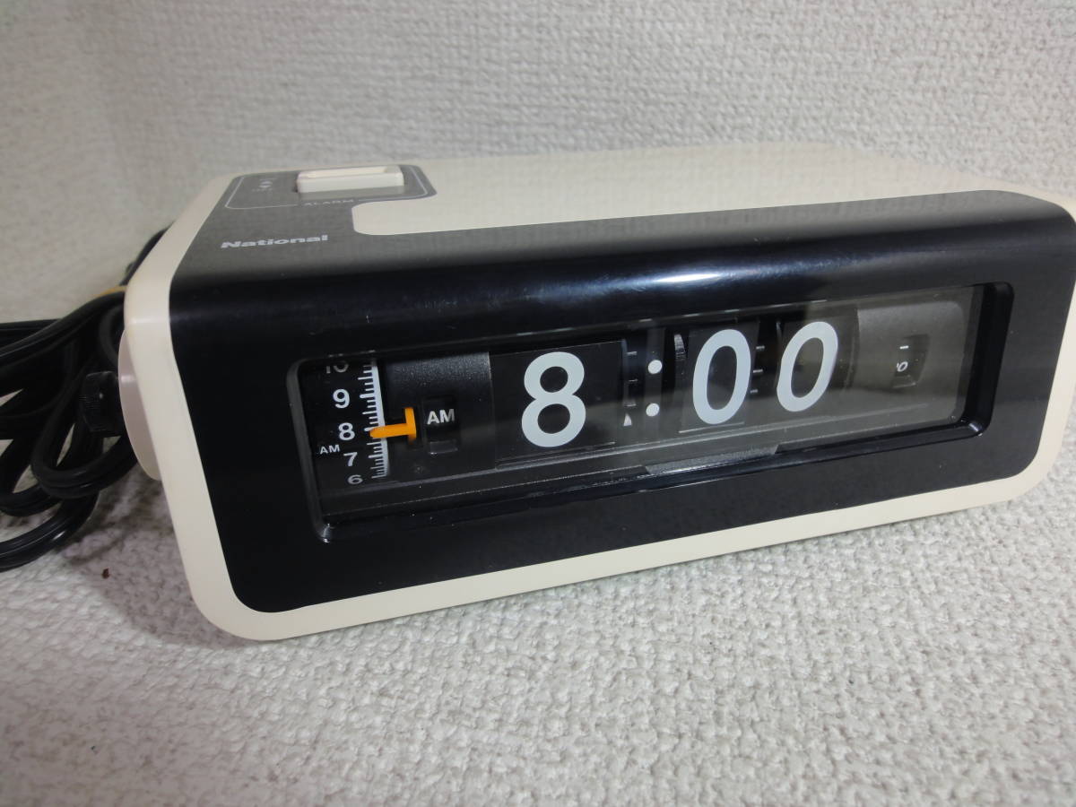 TG02 ナショナル 昭和レトロ 目覚まし時計 オレンジ 緑 NATIONAL