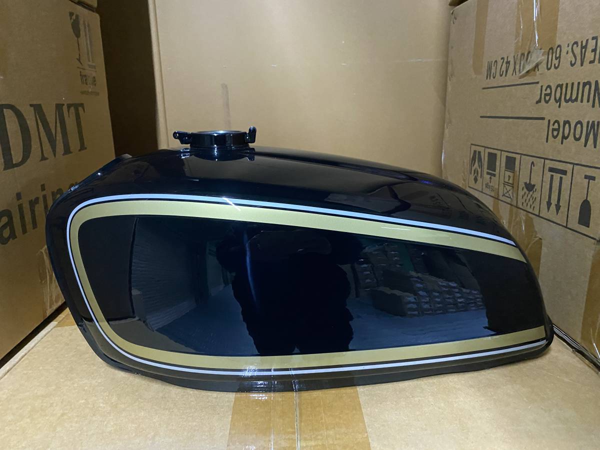 GT380 金 銀B5ライン タンク / GT550 GS400 外装BEET キジマ 黒 