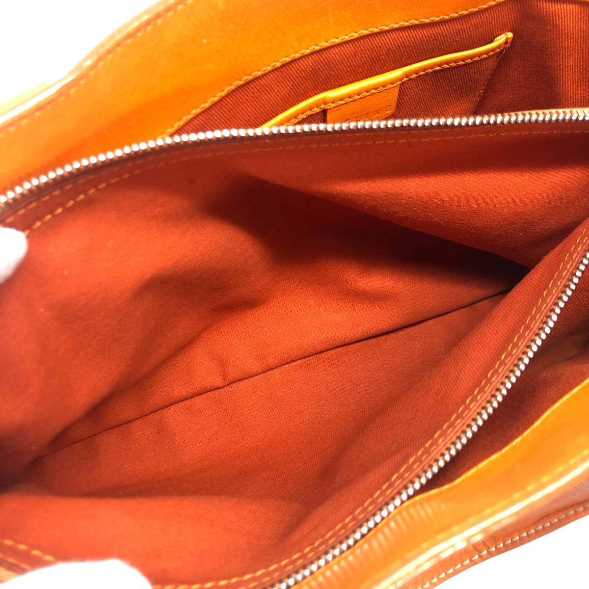 CELINE セリーヌ ブギーバッグ ハンドバッグ レザー オレンジ 
