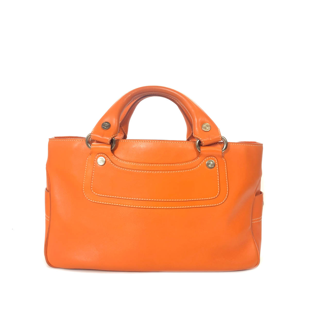 CELINE セリーヌ ブギーバッグ ハンドバッグ レザー オレンジ 