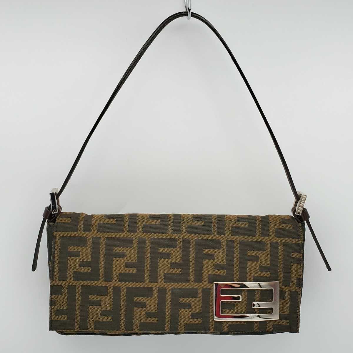 FENDI フェンディ ズッカ - シルバー 7VA550 FFトートバッグ ブラック 