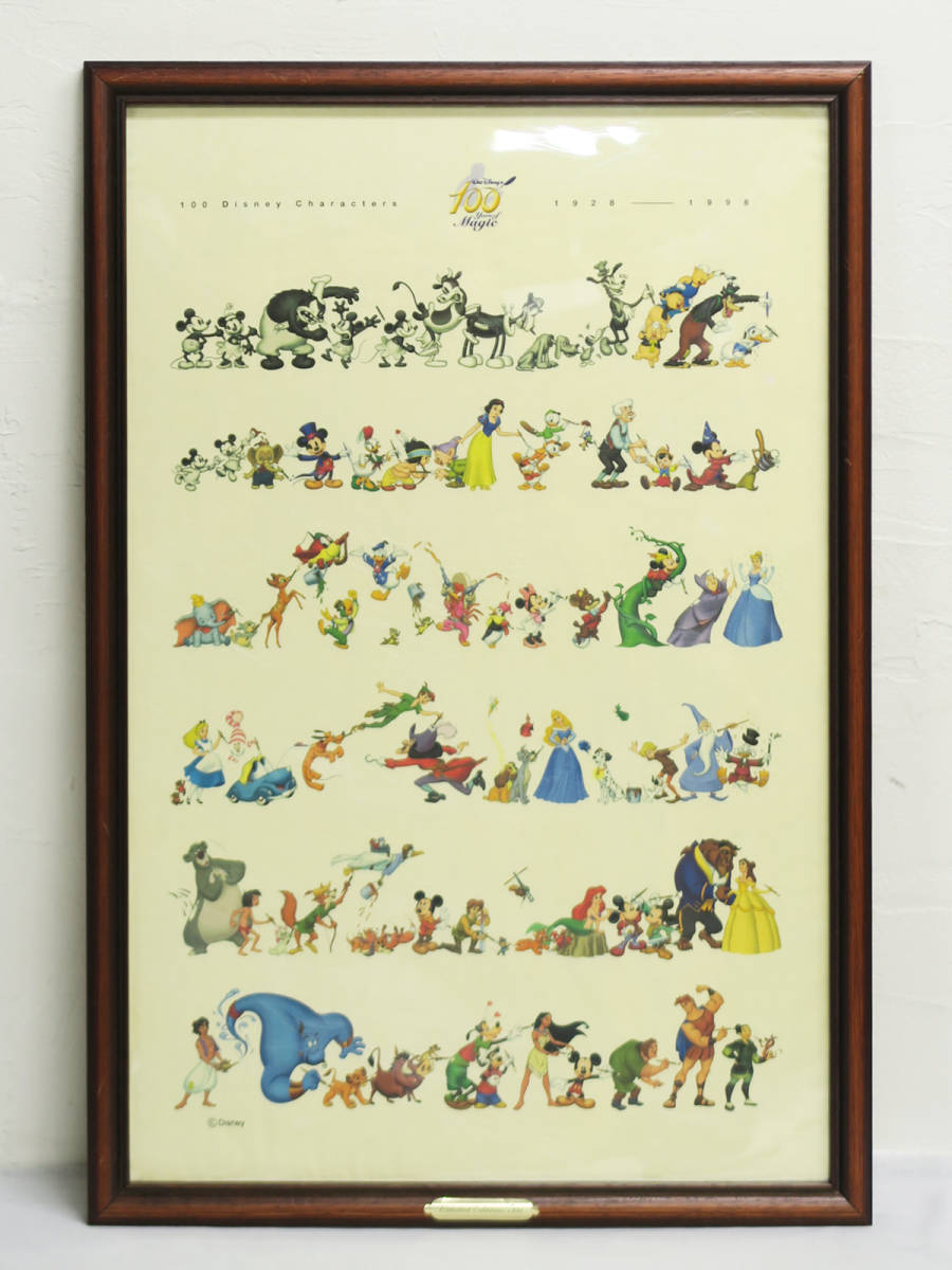 992 Disney ディズニー 100周年 キャンバスポスター 1500枚限定品 中古