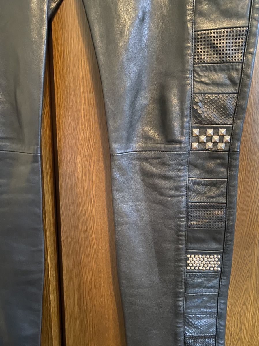 激レア saint laurent paris 16 SS レザーパンツ サイズ46 ランウェイ