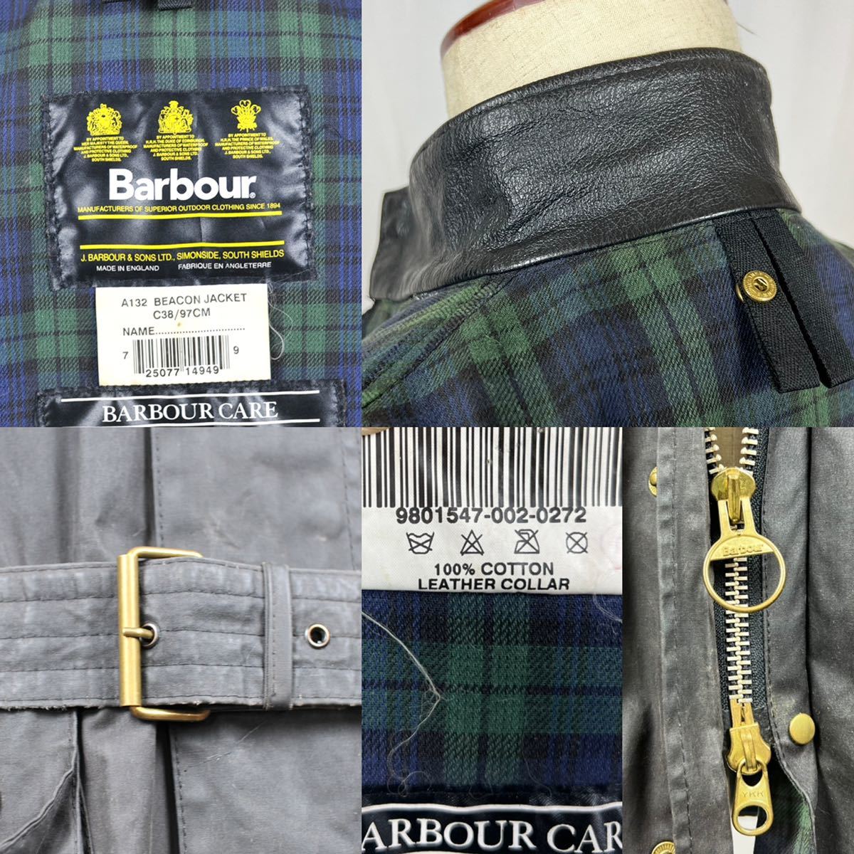 良品/C38/Vintage Barbour BEACON JACKET/ヴィンテージ バブアー 