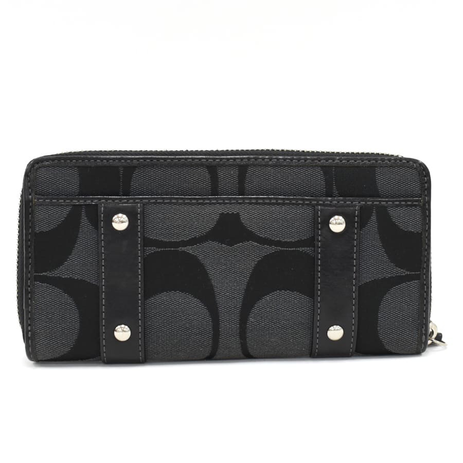 1円 ◇極美品 COACH コーチ 長財布 ラウンドファスナー ベルトデザイン 