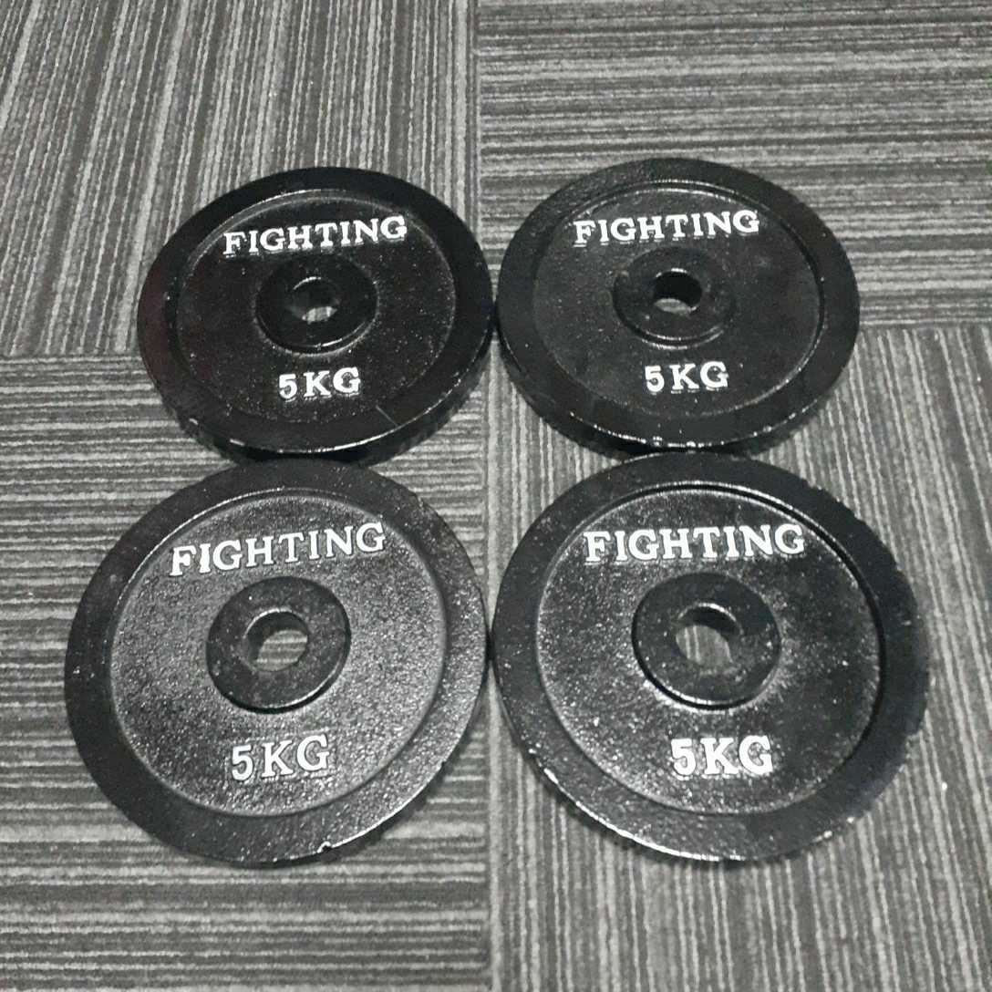5kg 4枚。バーベル、ダンベルプレート。 ファイティングロード 5kg4枚。バーベル、ダンベルプレート。ファイティングロード プレート