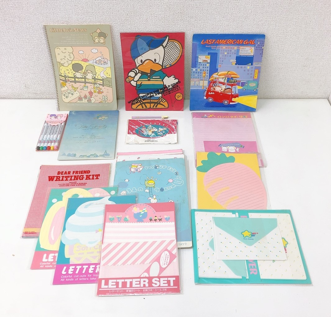 値下げ✨超レア品❤️昭和レトロ✨レターセット ノート メモ帳 サンリオ クツワ他 70年代！？レトロファンシーな文房具まとめて☆】ノートサンリオ