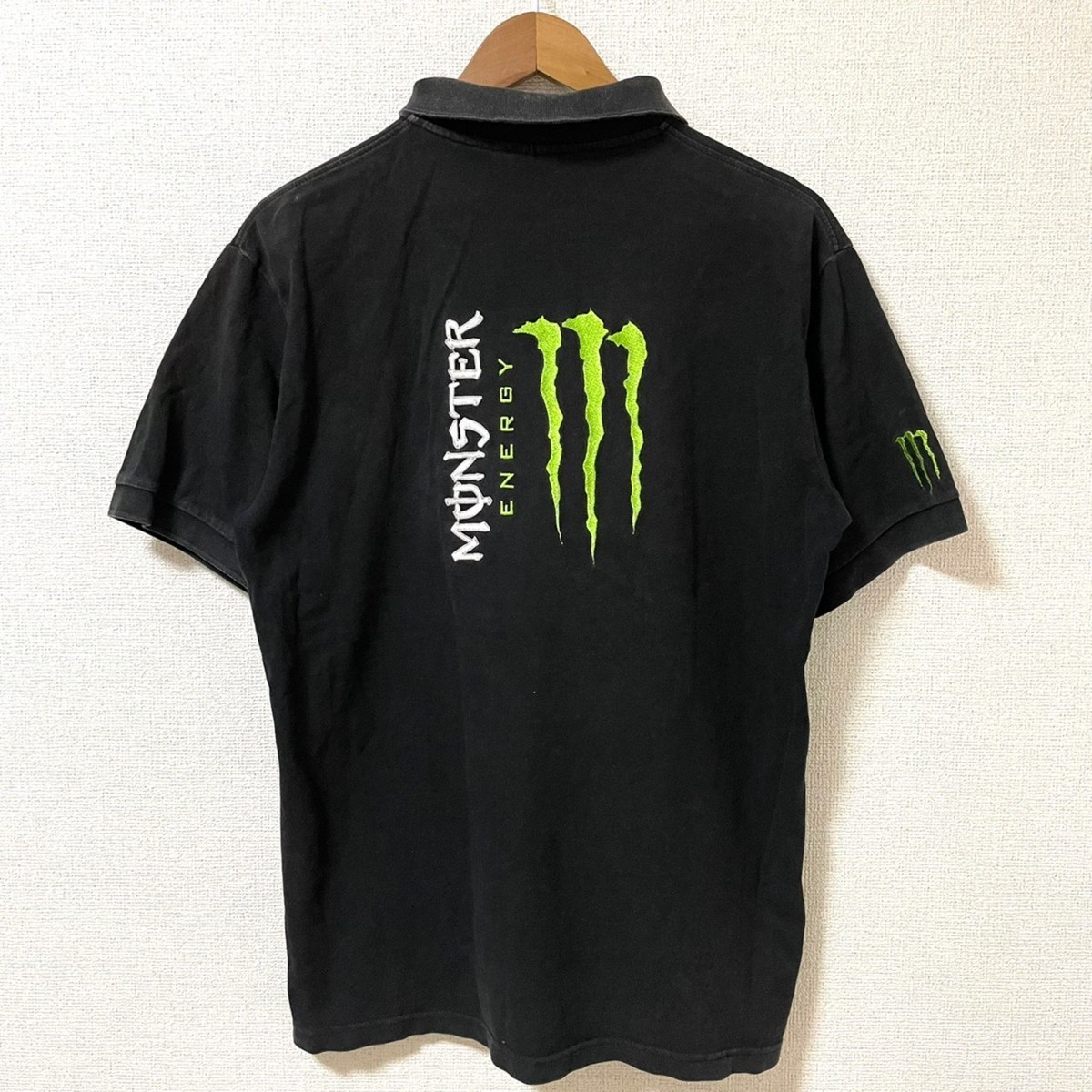 W B モンスター エナジー ポロシャツ ブラック Monster Energy ロゴ コットン100 スポーツ ゴルフ ウェア カジュアル 古着 メンズ L Lサイズ 売買されたオークション情報 Yahooの商品情報をアーカイブ公開 オークファン Aucfan Com