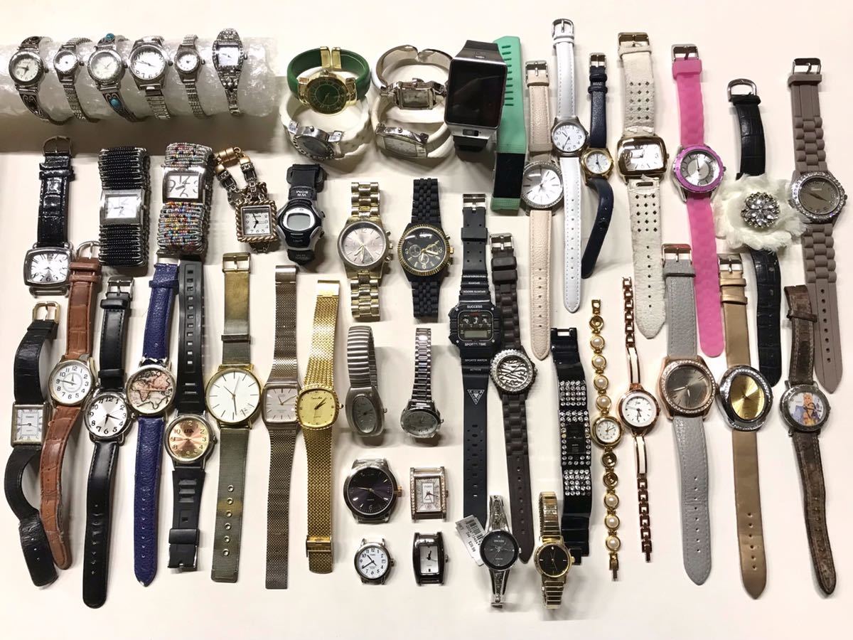 1円〜◎腕時計 50点/約1.85kg【CITIZEN/TIMEX/PIERRE MODE 他】大量