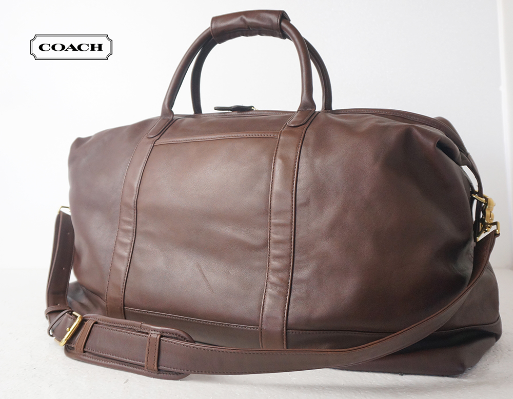 coach コーチ 2way ボストンバッグ ブラウン オールレザー（USA製 