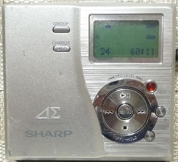 ☆SHARP⁄シャープ 1-BIT ポータブルMDレコーダー MD-DR7-S MDLP