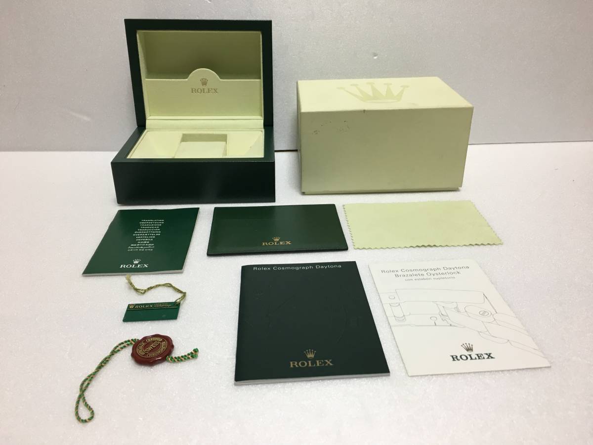 ♪♪BOX 箱 モスグリーン ROLEX ロレックス デイトナ 冊子など付属品  