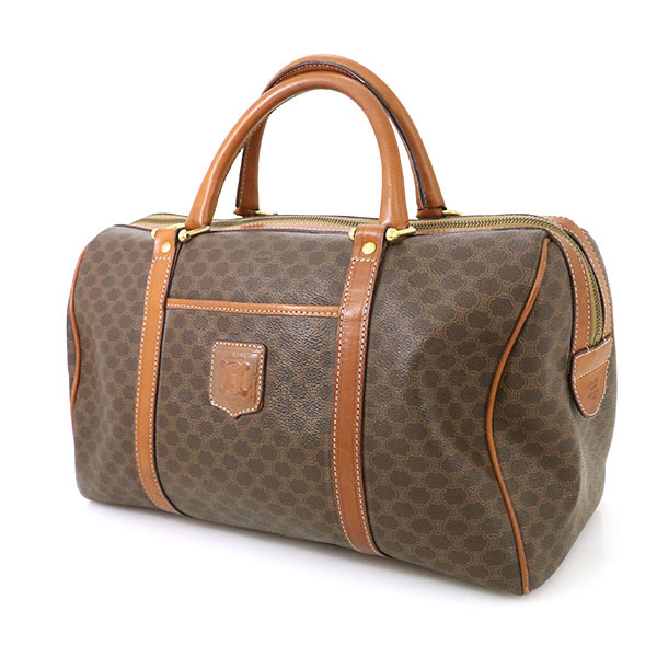 新品，格安 セリーヌ CELINE マカダム柄 ブラウン レザー ボストンバッグ 旅行 出張 鞄 シンプル 定番 男女兼用 xx(ボストンバッグ)｜売買されたオークション情報、yahooの商品情報をアーカイブ公開 - オー かばん、バッグ
