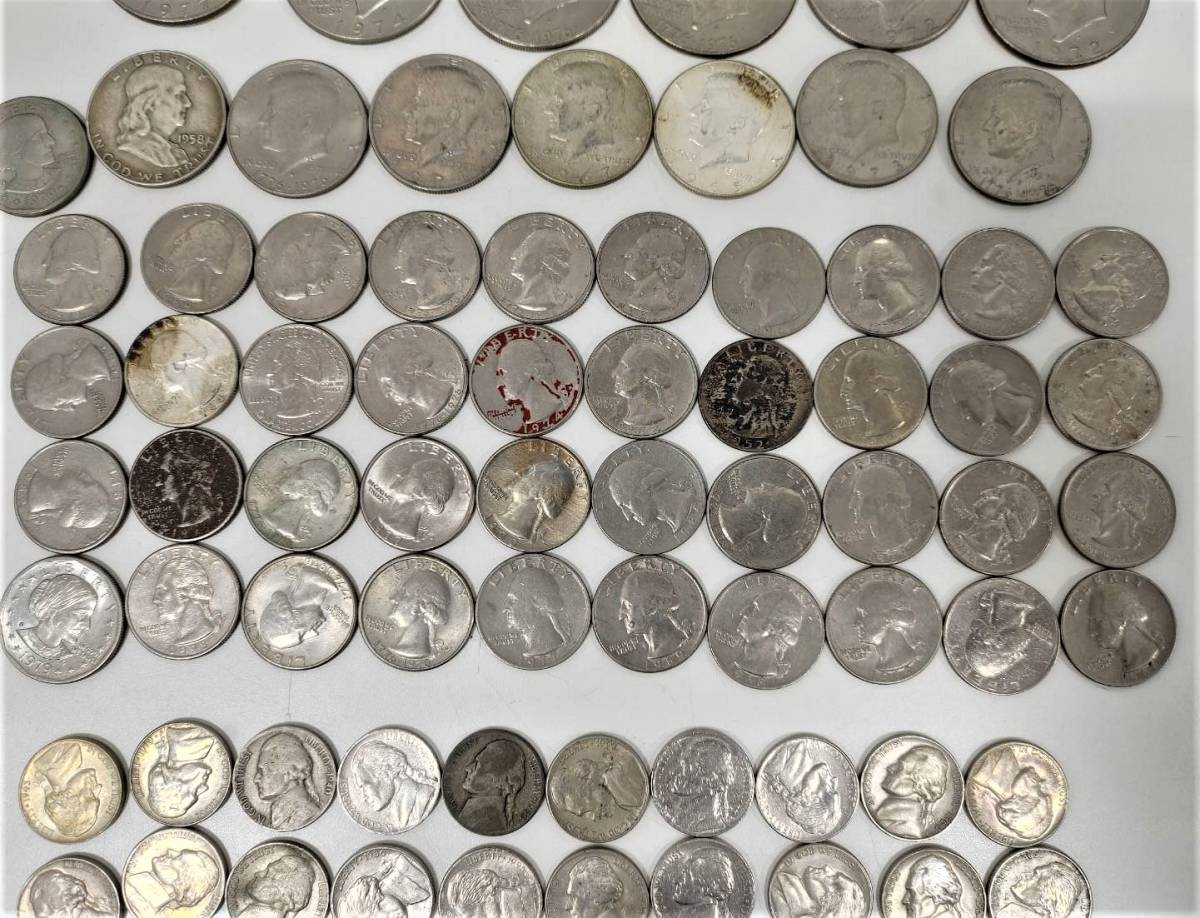 13018‐14156】【アメリカ】米 ドル ダラー 紙幣 コイン 大量 134.75ドル 150セント