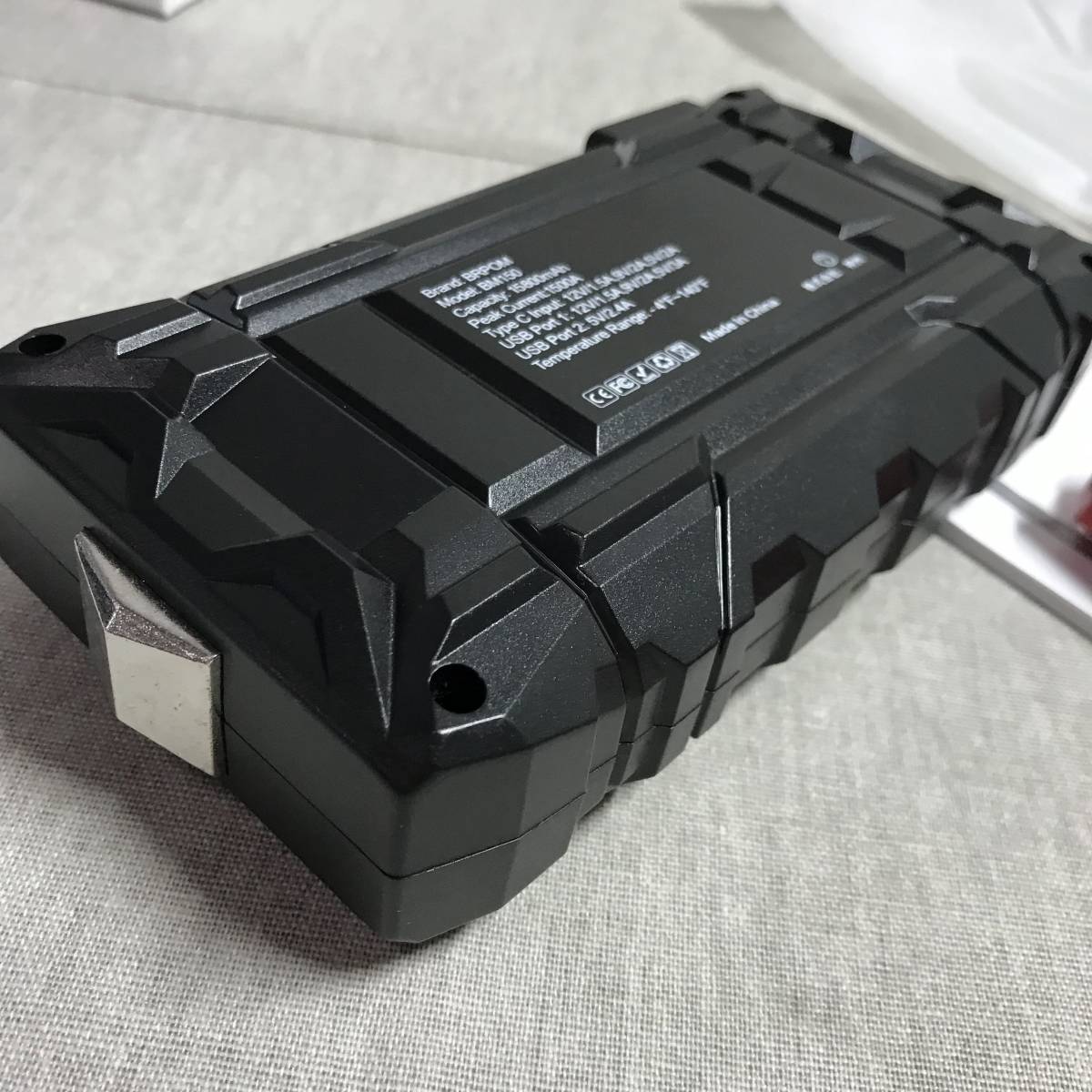 BRPOM ジャンプスターター 15800mAh大容量1500Aピーク電流 12V 車用