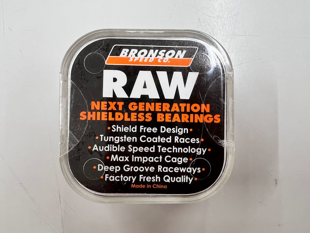 Bronson RAW ブロンソンのスケボーベアリング 試用にて30分使用 送料