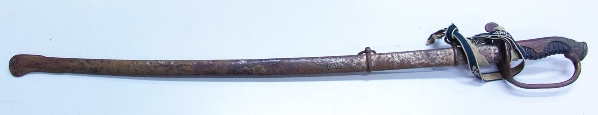 旧日本軍 大日本帝国海軍☆拵え 桜紋 全長:約81cm 軍刀拵え 刀装具 サーベル☆F0224923