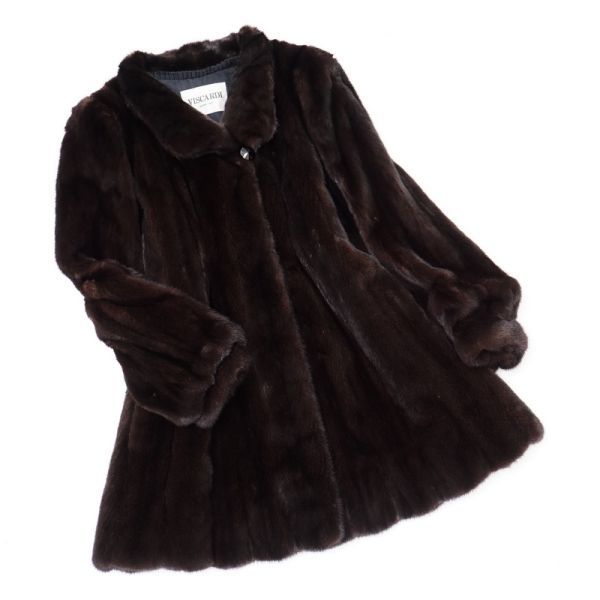 VISCARDI BLACKGLAMA ブラックグラマ ミンク MINK 毛皮 ロングコート 