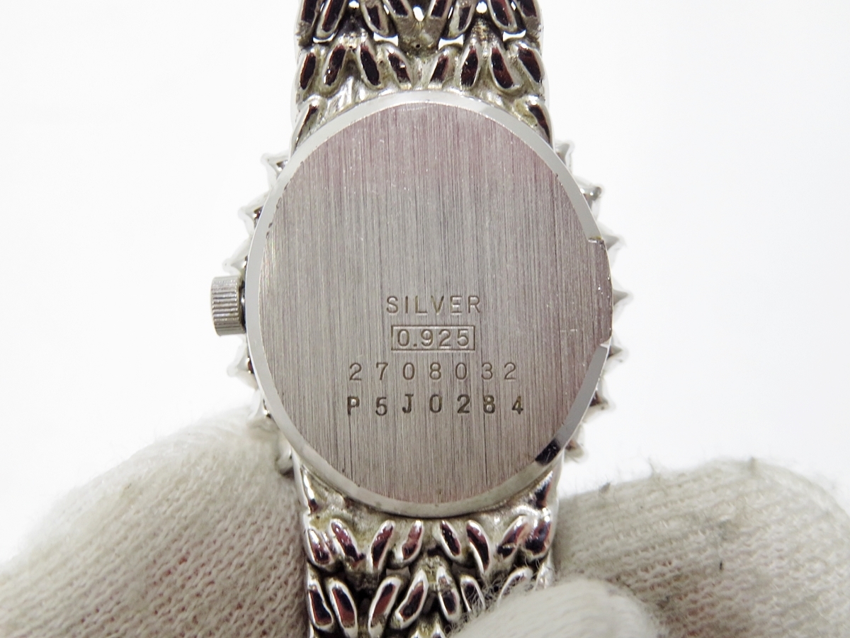 SILVER 0.925 刻印】WALTHAM BRACELET QUARTZ ウォルサム シルバー