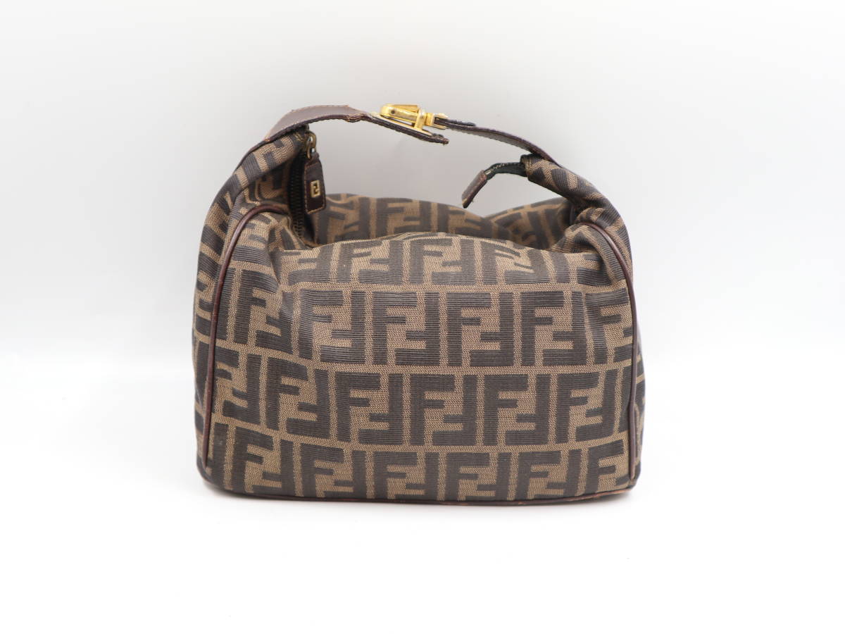 FENDI フェンディ ズッカ柄 ポーチ バニティ バニティバッグ バニティ 
