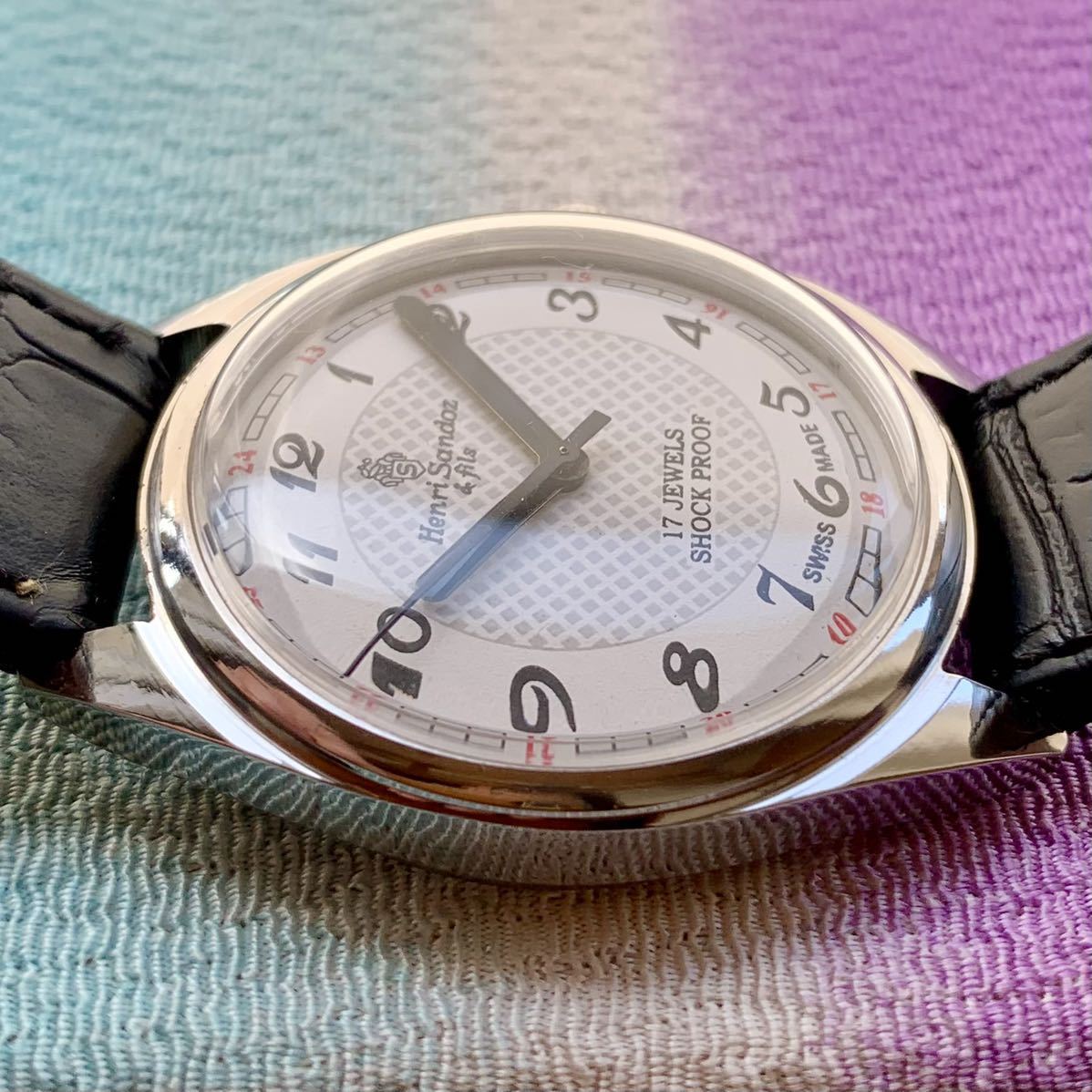 Henri Sandoz ☆オーバーホール済☆手巻き☆機械式☆スイス製 1 Henri Sandoz ☆オーバーホール済☆手巻き☆機械式☆スイス製 1