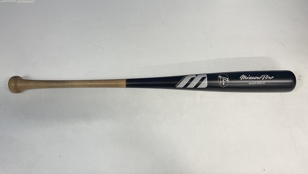 ミズノプロ 硬式用木製バット NPBマーク 83.5cm/910g グリップ刻印 