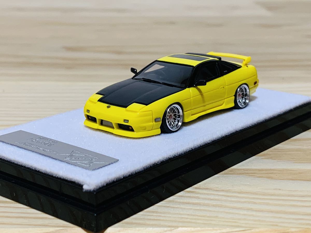 世界199台限定】 180SX イエロー ブラックボンネット NISSAN 1/64 