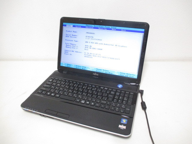 S9886S 富士通 FMV LIFEBOOK AH40/G ブルーレイ搭載機種 AMD E-450