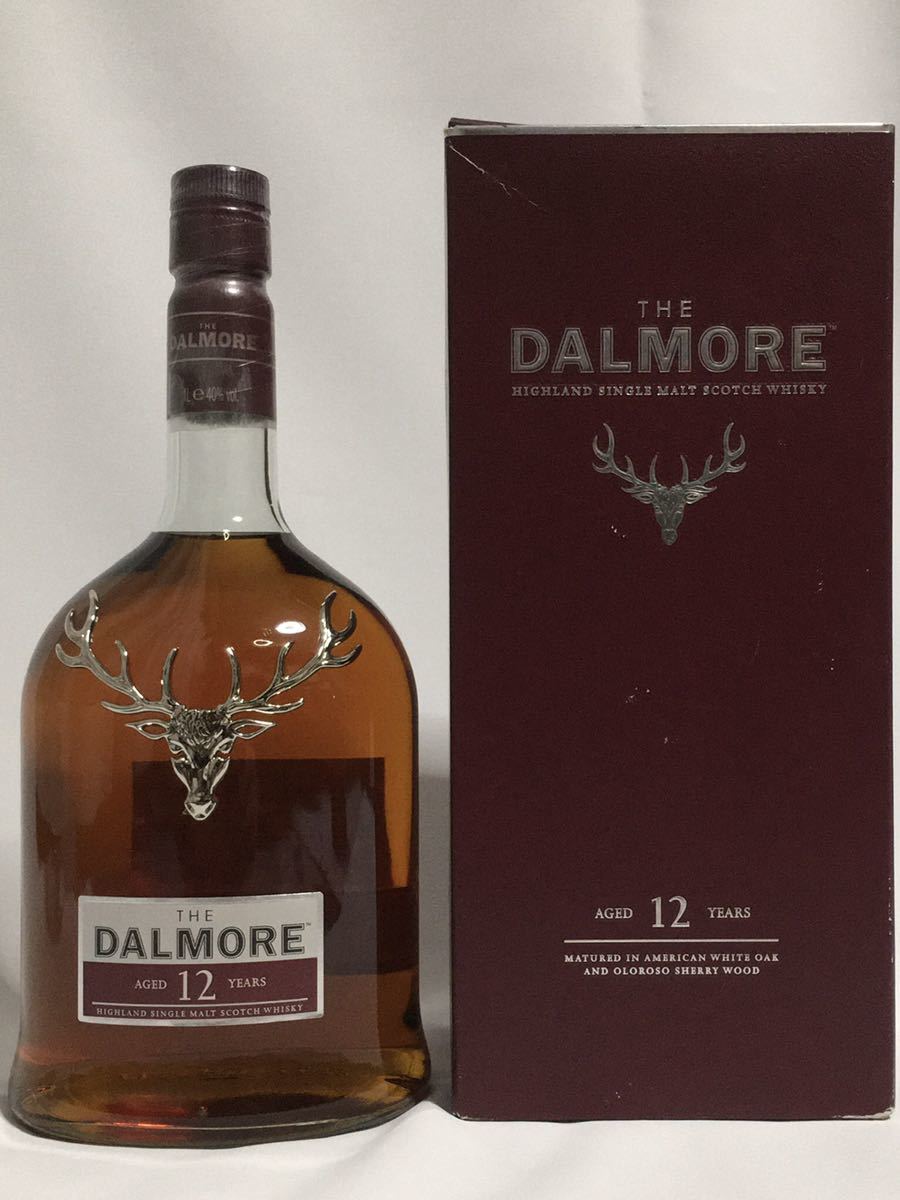 ウイスキー ダルモア12年(現行品)&12年(旧ボトル) 1000ml 箱付き 2本