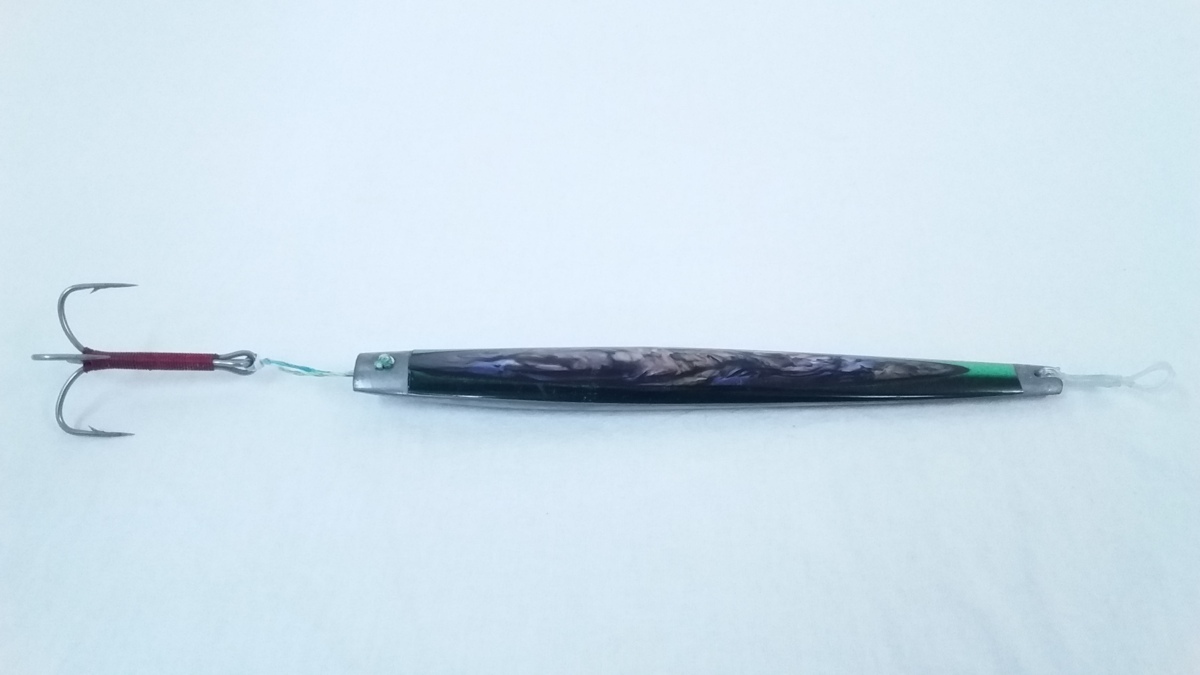 □マス シャクリ 色々 4個セット 釣竿 釣具 ピンク/紫/緑/木目 バケ 